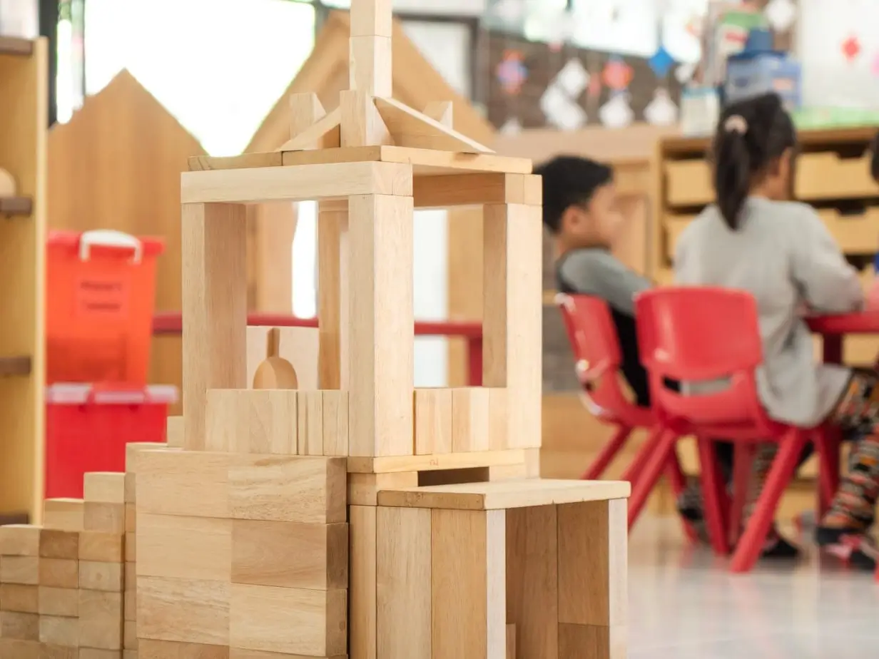 Hasil karya bangunan dari balok